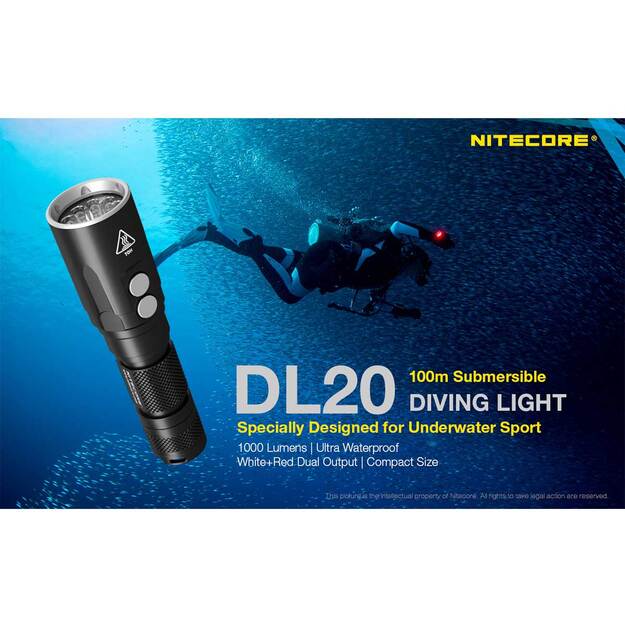 Водолазный фонарь Nitecore DL20