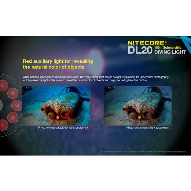 Водолазный фонарь Nitecore DL20