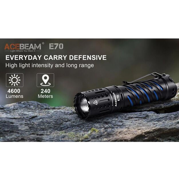 Acebeam E70 AL EDC žibintuvėlis, 6500k 4600lm