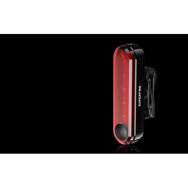 Велофонарь задний Superfire BTL02, USB, 330мАч