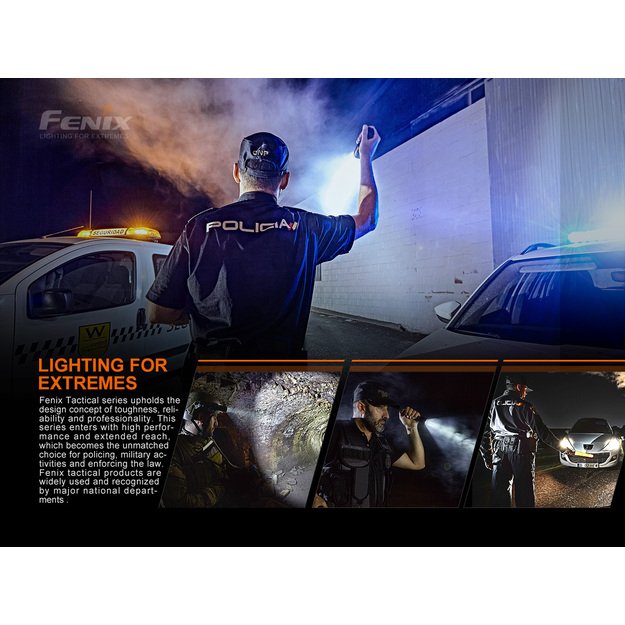 Fenix GL22 750lm taktinis žibintuvėlis ant ginklo su raudonu lazeriu