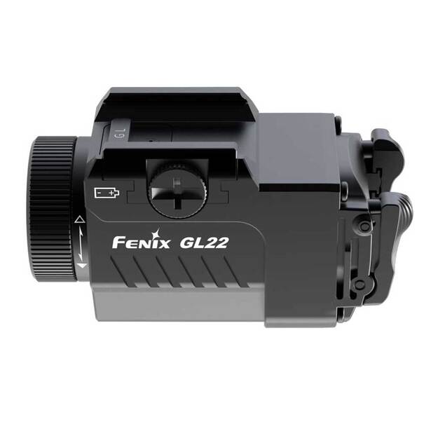 Fenix GL22 750lm taktinis žibintuvėlis ant ginklo su raudonu lazeriu