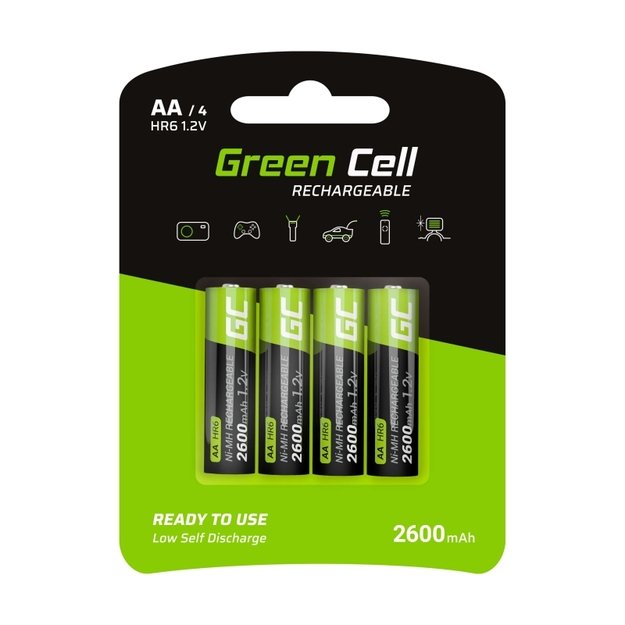 GREENCELL Green Cell akumuliatorius 4x  AA HR6 2600mAh GR01