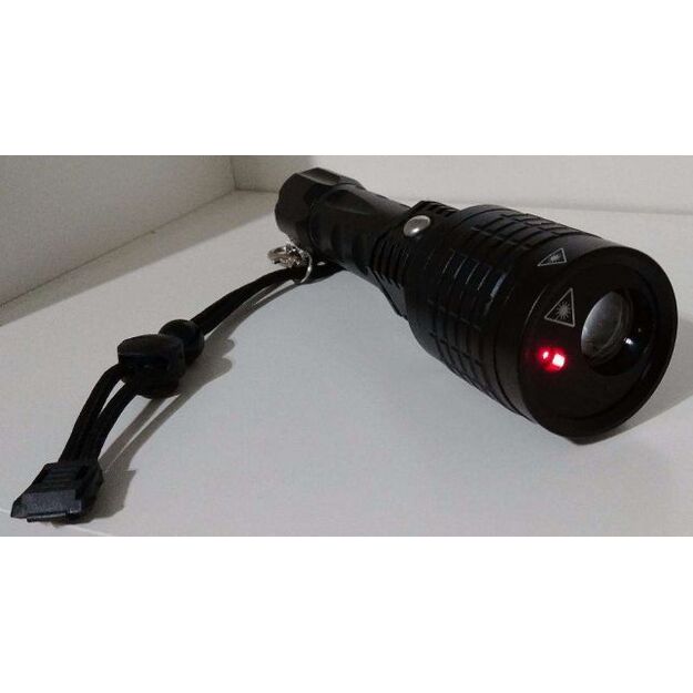 Prožektorius su raudonu lazeriu