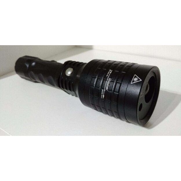 Prožektorius su raudonu lazeriu