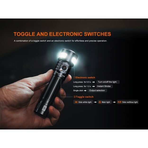 Fenix LD35R LED žibintuvėlis su balta, raudona ir mėlyna šviesa