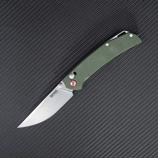SRM 411L-MG sulenkiamas peilis Micarta
