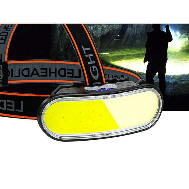 COB LED žibintuvėlis ant galvos