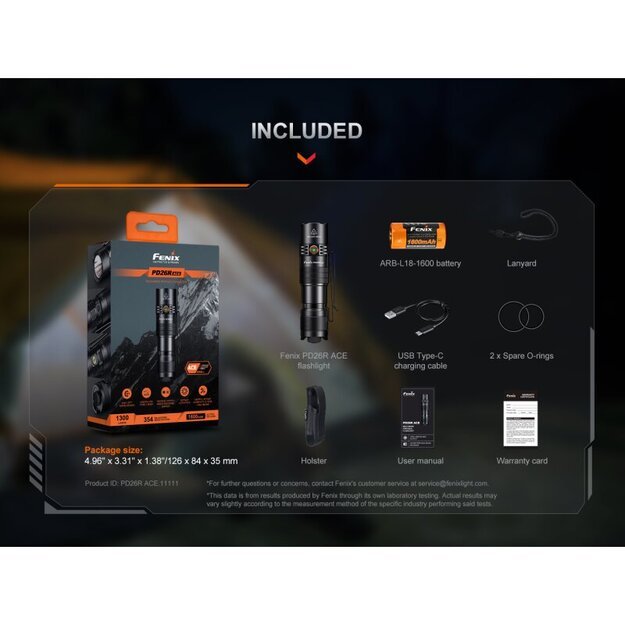 Fenix ​​PD26R ACE LED žibintuvėlis