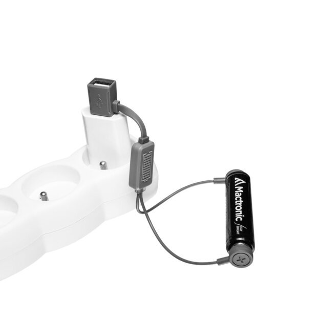 Magnetinis USB Li-ion akumuliatorių įkroviklis su PowerBank funkcija MAC0012