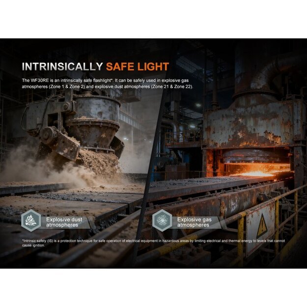 Fenix ​​WF30RE žibintuvėlis sprogiai aplinkai