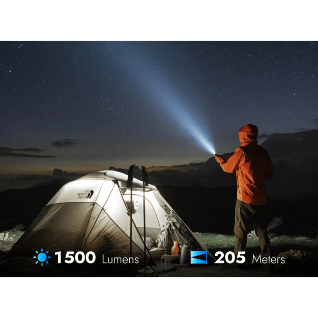 Wuben X4 žibintuvėlis 1500lm