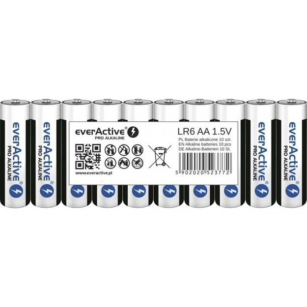 Šarminės AA baterijos everActive Pro Alkaline LR6   10 vnt