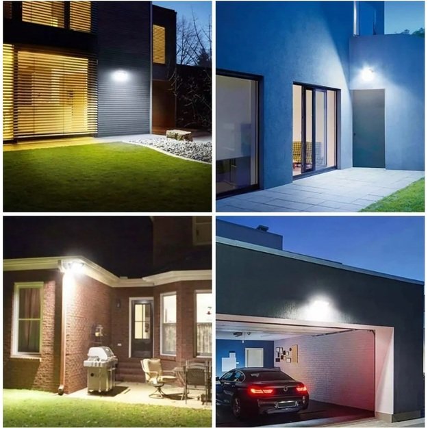 LED šviestuvas / žibintas su saulės baterija + valdymo pultelis