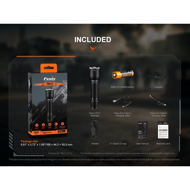 Fenix TK17 LED taktinis žibintuvėlis