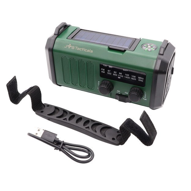 Avarinis radijas su Powerbank 20000mAh Žalia
