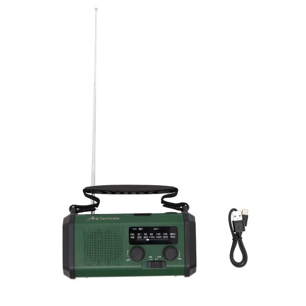 Avarinis radijas su Powerbank 20000mAh Žalia