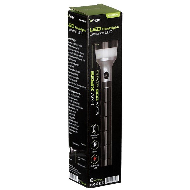 Ручной фонарь VAYOX 400 лм LED VA0074