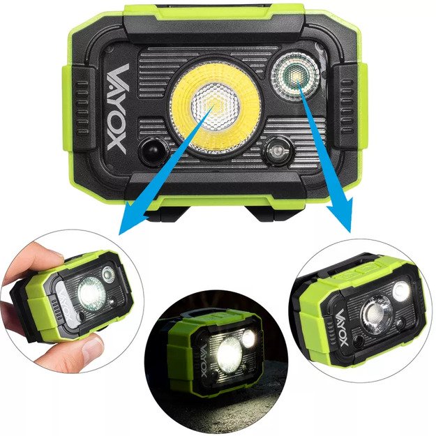 Vayox DUAL HAMMER 500lm Pro serijos įkraunamas žibintuvėlis VA0415