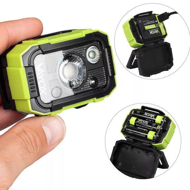 Vayox DUAL HAMMER 500lm Pro serijos įkraunamas žibintuvėlis VA0415