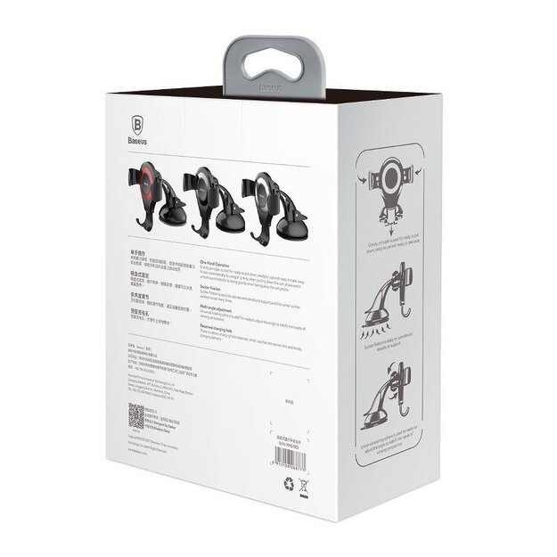 Гравитационный держатель для телефона Baseus Osculum (черный)