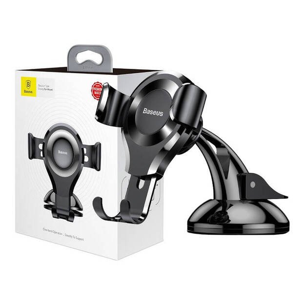 Гравитационный держатель для телефона Baseus Osculum (черный)
