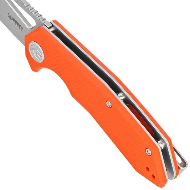 Складной нож Kubey Vagrant Orange из материала G10 с пескоструйной обработкой 14C28N от Максима Ткачука (KU291L)