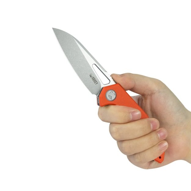 Складной нож Kubey Vagrant Orange из материала G10 с пескоструйной обработкой 14C28N от Максима Ткачука (KU291L)