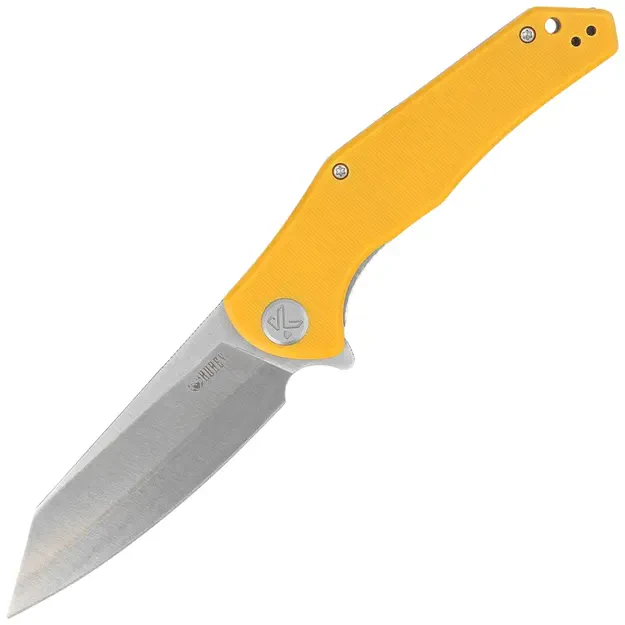 Нож Kubey Flash KU158N, желтый G10, сатиновый San Mai M2
