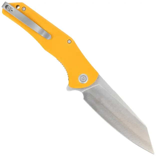 Нож Kubey Flash KU158N, желтый G10, сатиновый San Mai M2