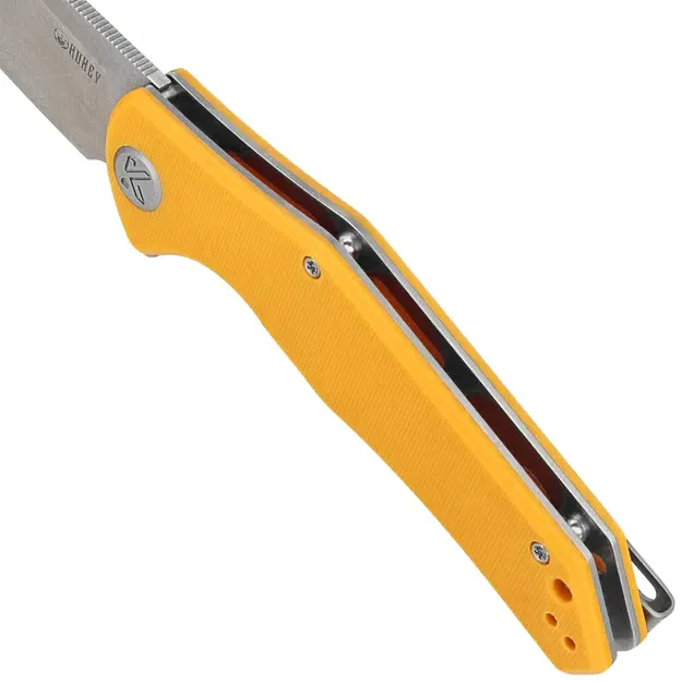 Нож Kubey Flash KU158N, желтый G10, сатиновый San Mai M2