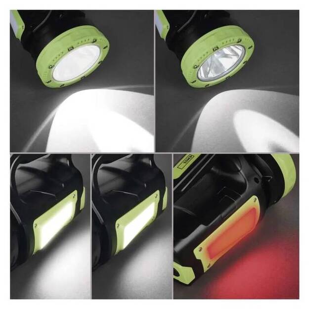 EMOS žibintuvėlis 850lm LED+2xCOB P2316