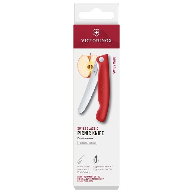 Складной кухонный нож Victorinox Picnic Swiss Classic, Chili Red 6.7831.FC1