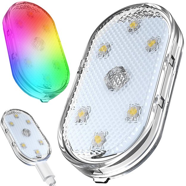 Automobilio vidaus apšvietimo 6LED RGB lemputė