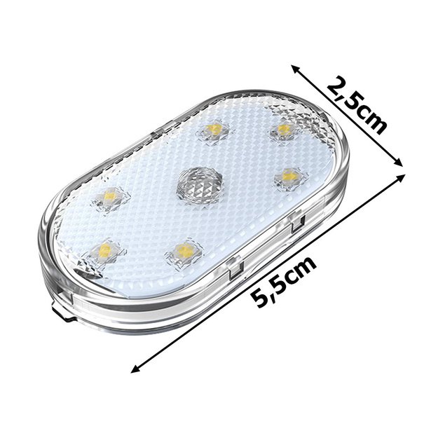 Automobilio vidaus apšvietimo 6LED RGB lemputė