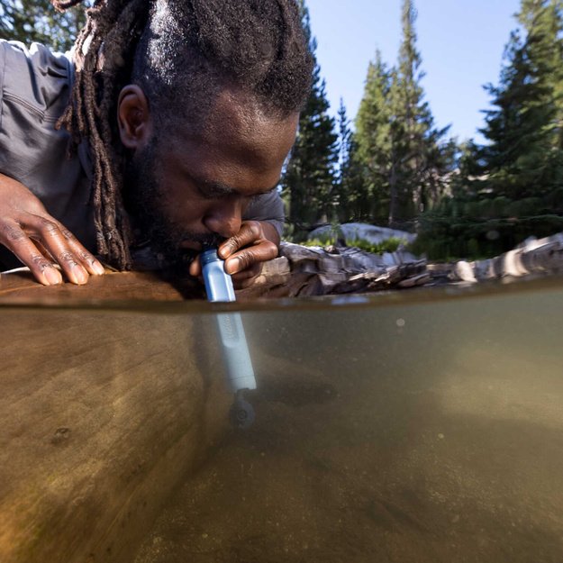 LifeStraw Peak serijos asmeninis vandens filtras "Dark Mountain Gray" LSPSPDGWW