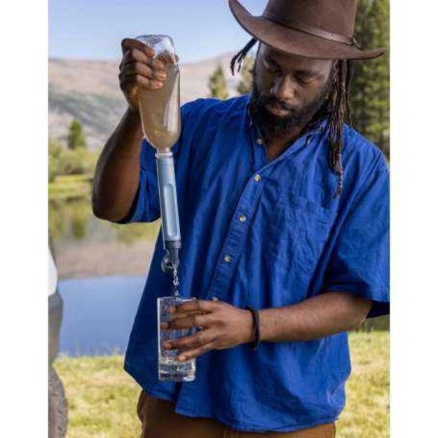LifeStraw Peak serijos asmeninis vandens filtras "Dark Mountain Gray" LSPSPDGWW
