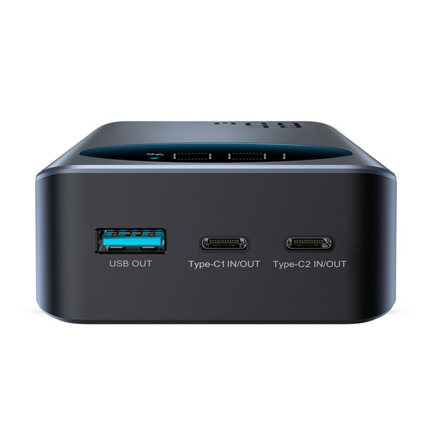 Joyroom JR-PBF05 Pro 30000mAh 65W išorinė baterija su skaitmeniniu ekranu, 2x USB-C ir 1x USB-A, juoda