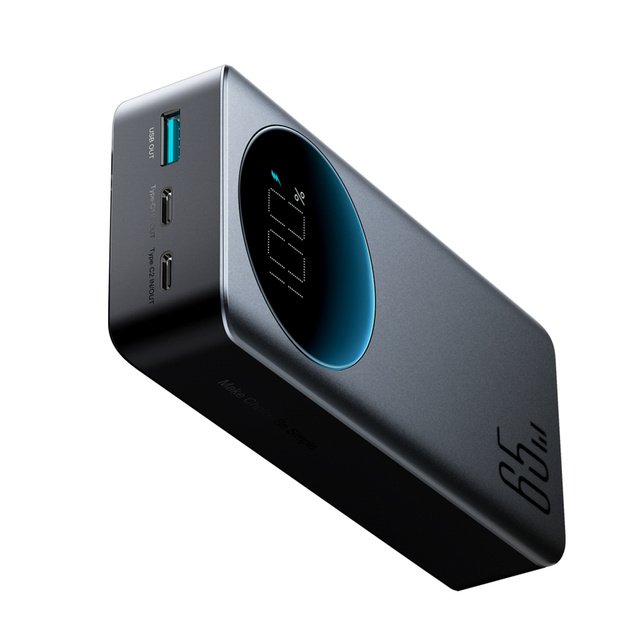 Joyroom JR-PBF05 Pro 30000mAh 65W išorinė baterija su skaitmeniniu ekranu, 2x USB-C ir 1x USB-A, juoda