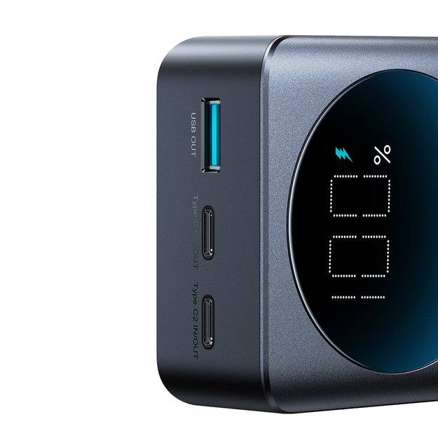 Joyroom JR-PBF05 Pro 30000mAh 65W išorinė baterija su skaitmeniniu ekranu, 2x USB-C ir 1x USB-A, juoda