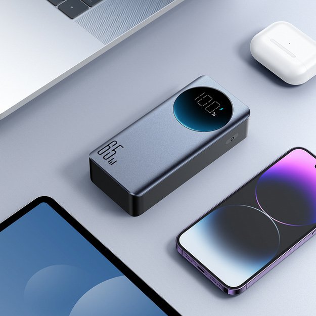 Joyroom JR-PBF05 Pro 30000mAh 65W išorinė baterija su skaitmeniniu ekranu, 2x USB-C ir 1x USB-A, juoda