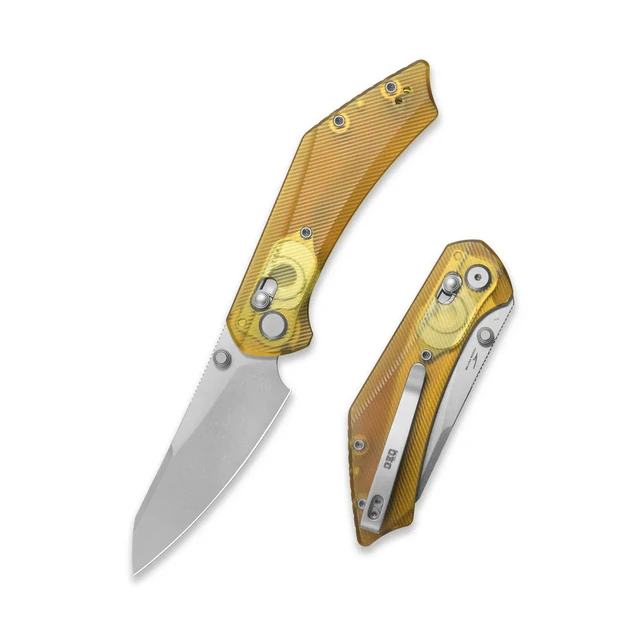 Geo Knife DIVID sulenkiamas peilis Stonewash M390 Blade, Ultem GEO2507K