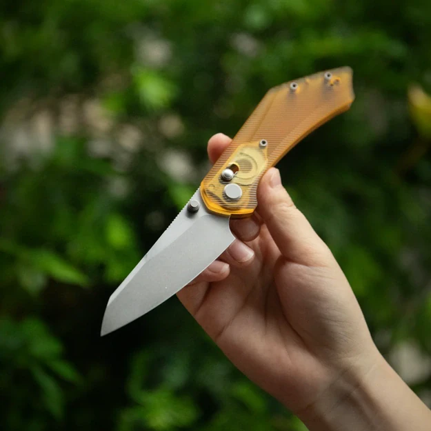 Geo Knife DIVID sulenkiamas peilis Stonewash M390 Blade, Ultem GEO2507K