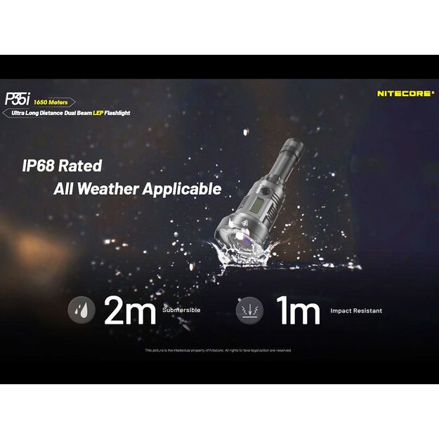 Nitecore P35i - LED ir lazerinis žibintuvėlis