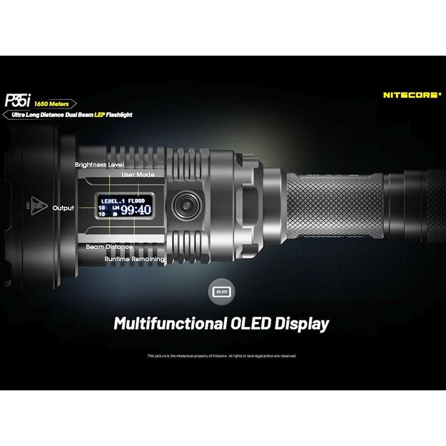 Nitecore P35i - LED ir lazerinis žibintuvėlis