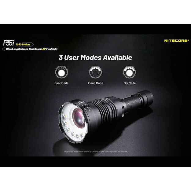Nitecore P35i - LED ir lazerinis žibintuvėlis