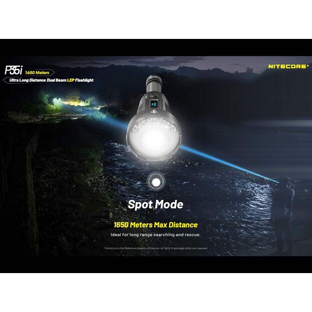 Nitecore P35i - LED ir lazerinis žibintuvėlis