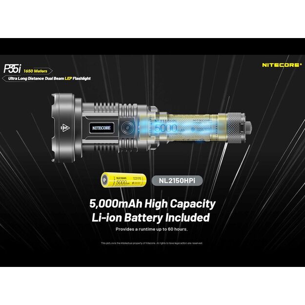 Nitecore P35i - LED ir lazerinis žibintuvėlis
