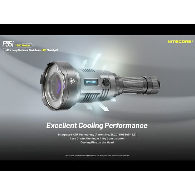 Nitecore P35i - LED ir lazerinis žibintuvėlis