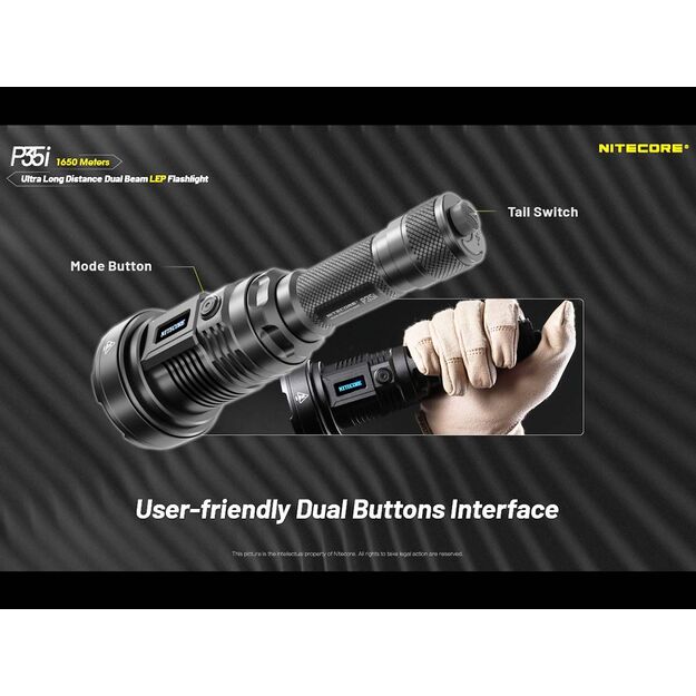Nitecore P35i - LED ir lazerinis žibintuvėlis